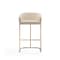 Manhattan Comfort Louvre Barstool in Cream and Titanium Gold (Set of 2) 2-BS016-CR - alternate 6